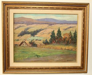 RARE TABLEAU D’UN MAGNIFIQUE PAYSAGE PEINT PAR PAUL B. EARLE (13X17)